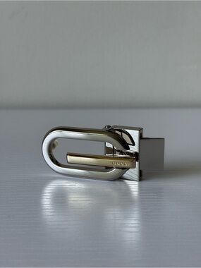 Vintage Gucci Belt Buckle Silver Gold Tone Made in Italy 30mm Replacement Buckle